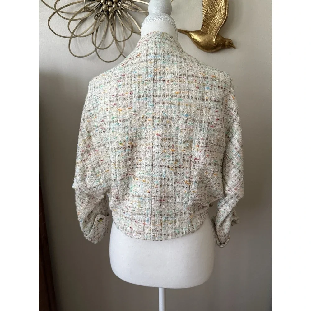 Walter Anthropologie Style Tweed Cropped Jacket Women's 10